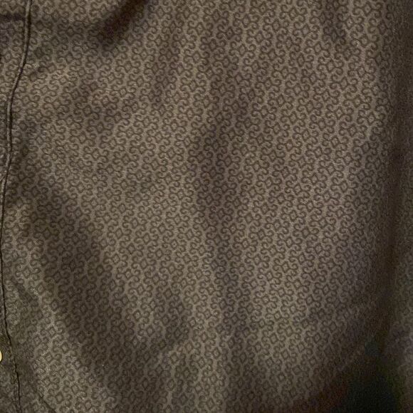 Zylos Mens Funky Print Grey Button Down Dress Shirt Medium 15-15 1/2 - Picture 3 of 7